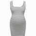 Women's Clothing Pregnant Women Waist Sleeveless Tight Black And White Striped Shaping Hip Casual Dress_ecoleips.com