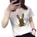 Summer Women's T-Shirt Short Sleeve Loose Fit Casual Top White Trendy Japanese Korean Style Base Layer For Everyday Wear_ecoleips.com