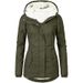 Women's Fleece-Lined Longline Hooded Coat – Winter Commuter Jacket With Zip Pockets, Thick Poly-Cotton Blend For Work & Travel_ecoleips.com