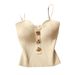 Women's Clothing High-End Knitted Strapless Camisole Vest Women's Sleeveless Backless Short Top_ecoleips.com