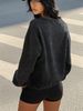 Angel Wing Print Vintage Washed Cotton Women's Casual Pullover Sweatshirt - Soft Relaxed Fit Crewneck Long Sleeve Top For Fall & Winter_ecoleips.com