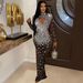 Women's Clothing Round Neck Rhinestone Bodycon Dress Hollow Out Fashion Long Evening Gown For Women American Style_ecoleips.com