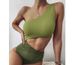 Triangle One Piece Swimsuit for Women High Waisted plus Size Fashionable Cutout Slimming Tummy Concealing Hot Spring Resort Wear Curvy Women_ecoleips.com