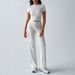 Diyun Foreign Trade European And American Women's 2026 Spring Summer Elegant Solid Color Round Neck Urban_ecoleips.com