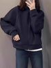 Plus-size Zip-up Thickened Hooded Sweatshirt For Women, New Early Autumn Style, Loose And Stylish Design, Trendy_ecoleips.com