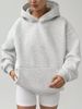 Women's Oversized Hooded Sweatshirt – Long Sleeve Pullover Fleece Lined Streetwear Top With Patch Pocket Design_ecoleips.com