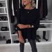 Oubaiman Women's Autumn Knit Top – Round Neck Mid-Sleeve Cotton Blend Relaxed Shirt (Breathable, Wrinkle-Resistant, S-XXXL)_ecoleips.com
