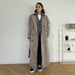Aria Basics Aria Basics Cross-Border Long Trench European And American Style 2025 Autumn Winter Pure Cotton Vintage Loose Coat With Tie Waist_ecoleips.com