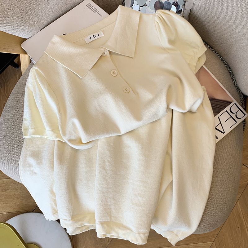 Women's Clothing Women's Style College Polo Collar Dress Short Sleeved Knitted Summer For Formal & Casual For Women_ecoleips.com