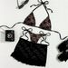Women's Lace Bikini Set – 3-Piece High-Waist Swimwear With Sheer Cover-Up, Quick-Dry Nylon & Polyester (S-Xl)_ecoleips.com