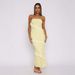 Sexy Strapless High Waist Bodycon Long Dress Women Evening Party Nightclub Wear_ecoleips.com