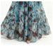 Women's Floral Bell Sleeve Dress Sophisticated Pleated 3D Design Heavy Duty Fitted Waist Ruffled Hem_ecoleips.com