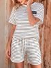 Women's Spring Summer Short Sleeve Two Piece Set Fashion Trendy Casual Spot_ecoleips.com