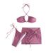 Women's Clothing New Swimsuit Three Piece Suit Solid Color Sexy Split Swimsuit Bikini Female_ecoleips.com