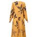 Muslim Women's Floral Print Long Sleeve Bohemian Maxi Holiday Sun Dress For Women_ecoleips.com