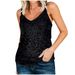 Aria Basics Aria Basics Cross-border European And American Women's Commuter Sequin Loose Camisole In Stock_ecoleips.com