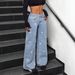Wide Leg Jeans For Women Style With Small Bow And Small Bow_ecoleips.com