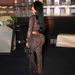 Animal Print Two Piece Set Women's Fashion High Waist Jumpsuit Long Sleeve Bodycon Outfit Comfortable & Stretchy Fabric_ecoleips.com