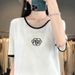 Women's Clothing Summer Women's Curved Beaded Ice Linen Silk V Neck Short Sleeve T-Shirt Thin Color Block Floral Print Knitted Top_ecoleips.com
