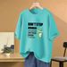 Women's Summer Short Sleeve T-Shirt Loose Mid-Length plus Size Top Fashionable Versatile New Style_ecoleips.com