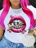 Summer Fashion T-Shirt Trendy Loose Fit Casual Short Sleeve Printed Top-824_ecoleips.com