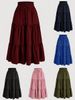Versatile, Slimming, Streamlined A-Line Skirt: European & American Bohemian Style, Flowing, Swinging, Layered Tiered Skirt_ecoleips.com