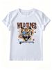 Wild Tunes Time To Rock Retro Tiger Star Graphic Women Short Sleeve Rock Streetwear T-Shirt_ecoleips.com