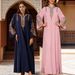 Women's Clothing Modest Abaya Dress Exquisite Muslim Embroidered Kaftan Dress – Elegant Jalabiya Robe With Traditional Embroidery_ecoleips.com