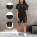 Women's Short Sleeve Round Neck Top & Shorts 2-Piece Set | Casual Summer Outfit | Lounge And Beach Coordinated Ensemble_ecoleips.com