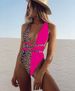 Women's Clothing One Piece Bikini Leopard Print Hollow Strap One Piece Swimsuit_ecoleips.com