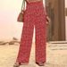 New Arrival High Waisted Slimming Straight Leg Pants Casual Printed Women's Bottoms_ecoleips.com