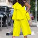 Women's Clothing Personality Loose Top Wide Leg Pants Two-Piece Suit_ecoleips.com