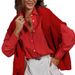 Women's Loose plus Size Striped Shirt Casual Long Sleeve Work Blouse European American Style Spring Autumn Fashion Office Lady_ecoleips.com