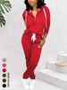 European And American Cross Border Spot Long Sleeved Sweatshirt Jacket Paired With Trousers Women's Two Piece Set, New Spring Style._ecoleips.com