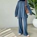 Women's Oversized Knit Sweater Set Soft Loungewear Jogger Pantsuit In Pastel & Neutral Colors (XS-XXXL) | Stretchy Polyester Blend | Street Style_ecoleips.com