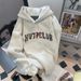 Trendy High Street Printed Hooded Sweatshirt for Women Fleece Lined Thick Loose Fit Autumn Winter Brand Coat Top for Men_ecoleips.com