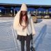 Faux Fur Cropped Jacket For Women – Trendy Winter Coat With Belt Detail, Elegant Lapel Collar, And Luxurious Vegan Fur, Perfect For Streetwear_ecoleips.com