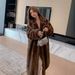 Luxury Faux Mink Trench Coat – Oversized Notch Lapel Maxi Coat With Button Detailing (Cream & Cocoa For Timeless Elegance)_ecoleips.com