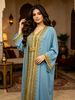 Women's Clothing Women's Green Lace Trimmed Loose Fitting Arabian Dress Middle Eastern Style Chiffon Modest Abaya Dress_ecoleips.com