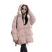 girl Girl Girl Zhang Beibei 2025 White Duck Puffer For Women, Hooded Mid-Length Cloud Puff Thickened Down Jacket_ecoleips.com