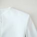 Stylish Button-Detail Dress For Women - Stand Collar, A-Line Silhouette, Stretchy Polyester, Streetwear Chic (S/M/L, White)_ecoleips.com