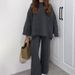 Women's Clothing Sweaters Knitwear Autumn New Casual Fashion Trousers Suits_ecoleips.com