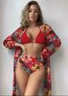 Women's Clothing Printed Bikini Swimsuit Women's Three Piece Suit_ecoleips.com