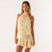 Women Summer New Arrival Fashion Sexy Halter Lace Up Short Mini Dress For Evening Club Outing105_ecoleips.com
