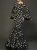 Polk Dot Printed Elegant Mermaid Dress Flare Sleeve Round Neck Party Club Ruffle Wedding Guest Cocktail Formal Dresses 2025_ecoleips.com