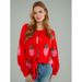 Love Embroidery Crew Neck Autumn And Winter Sweater Strappy Cardigan Top Knit Jacket Woman_ecoleips.com