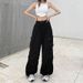 Women's Clothing New High Waist Drape Casual Wide Leg Quick Drying Sports Trousers_ecoleips.com