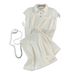 Women's Clothing Fashionable And Stylish Casual Skirt Suit Short Sleeves High Waist And Slimming Two Piece Suit_ecoleips.com