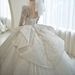 Women's Clothing New Bride Light Luxury Long Tail Slim Princess Long Sleeve Heavy Palace High End Texture_ecoleips.com