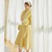 Luxury Double-Faced Cashmere Coat With Fox Fur Collar - Slim Fit Long Trench Coat In Wine Red, Black & Pastel Yellow_ecoleips.com